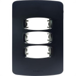 Placa Alumbra Gracia 4X2 Preta (3 Modulos) 85693