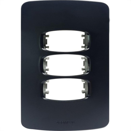 Placa Alumbra Gracia 4X2 Preta (3 Modulos) 85693