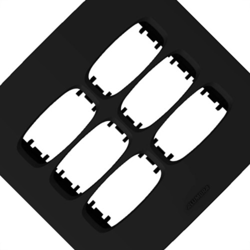 Placa Alumbra Gracia 4X4 Preta (6 Modulos) 85699