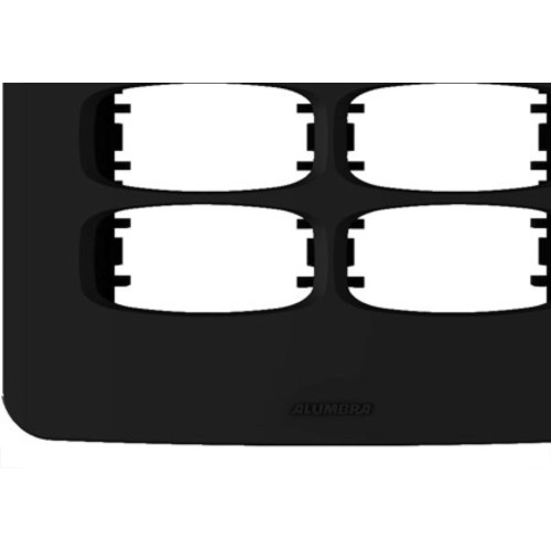 Placa Alumbra Gracia 4X4 Preta (6 Modulos) 85699