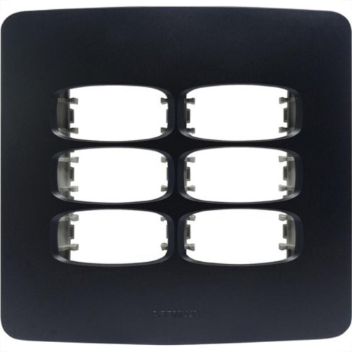 Placa Alumbra Gracia 4X4 Preta (Cega) 85698