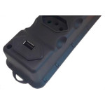 Filtro Linha Asantos 3 Tomadas + Usb Bivolt 3093