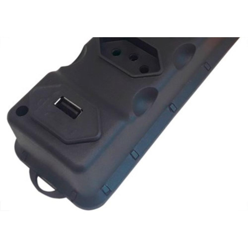 Filtro Linha Asantos 3 Tomadas + Usb Bivolt 3093