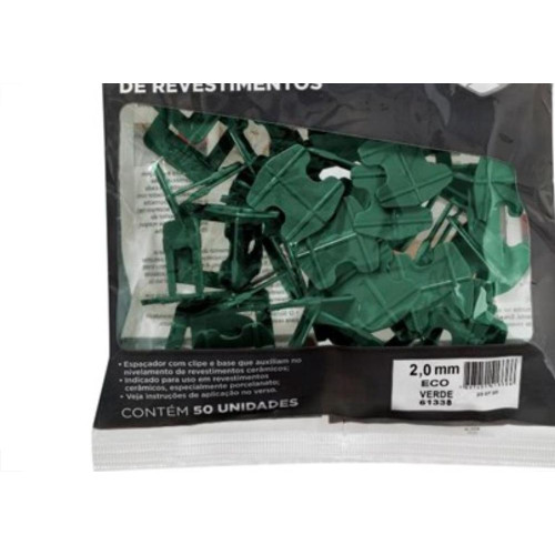 Espacador Nivelador Cortag Eco 2,0Mm Verde Com 50Pecas 61338
