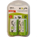 Pilha Recarregavel Flexgold Grande ''D'' Com 2 Pecas 4500Mah Fx-D45B2