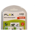 Pilha Recarregavel Flexgold Grande ''D'' Com 2 Pecas 4500Mah Fx-D45B2