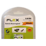 Pilha Recarregavel Flexgold Bateria 9V Com 1 Peca 280Mah Fx-9V/28B1