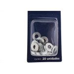 Cartela Arruela Lisa Zincada Brasfort  5/32'' Cartela Com 20 Pecas 7653