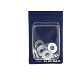 Cartela Arruela Lisa Zincada Brasfort  3/16'' Cartela Com 20 Pecas 7654
