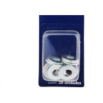 Cartela Arruela Lisa Zincada Brasfort  1/4'' Cartela Com 20 Pecas 7655