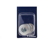 Cartela Arruela Lisa Zincada Brasfort  3/8'' Cartela Com 08 Pecas 7657
