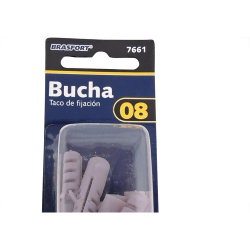 Cartela Bucha Fixacao Brasfort 08 Cartela Com 10 Pecas 7661