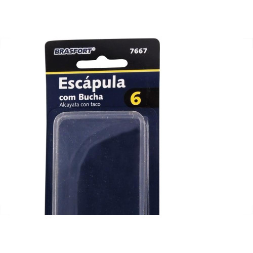 Cartela Escapula Com Bucha Brasfort 06 Cartela Com 06 Pecas 7667