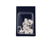 Cartela Grampo Fixa Fio Tipo Garra Brasfort 07 Branco Cartela Com 10 Pecas 7671