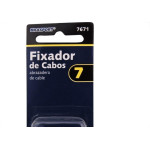 Cartela Grampo Fixa Fio Tipo Garra Brasfort 07 Branco Cartela Com 10 Pecas 7671