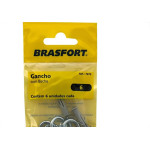 Cartela Gancho Com Bucha Brasfort 06 Cartela Com 06 Pecas 7673