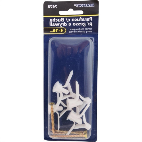 Cartela Bucha Fixacao Drywal Brasfort 04-16Mm+Parafuso Phillips Kit 4 Pecas 7678
