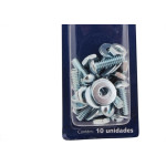 Cartela Parafuso Rosca Maquina Brasfort   Redonda 3/16 X 5/8+Porca+Arruela Cartela Com 10 Pecas 7728