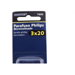 Cartela Parafuso Chipboard Brasfort Cabeca Chata Philips 3,0X20 Cartela Com 20 Pecas 7690