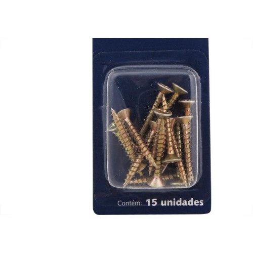 Cartela Parafuso Chipboard Brasfort Cabeca Chata Philips 3,5X25 Cartela Com 15 Pecas 7692