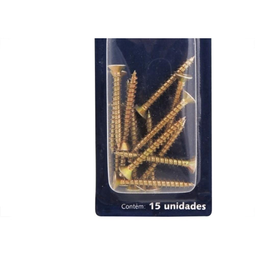 Cartela Parafuso Chipboard Brasfort Cabeca Chata Philips 3,5X30 Cartela Com 15 Pecas 7693