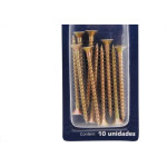Cartela Parafuso Chipboard Brasfort Cabeca Chata Philips 4,0X45 Cartela Com 10 Pecas 7697
