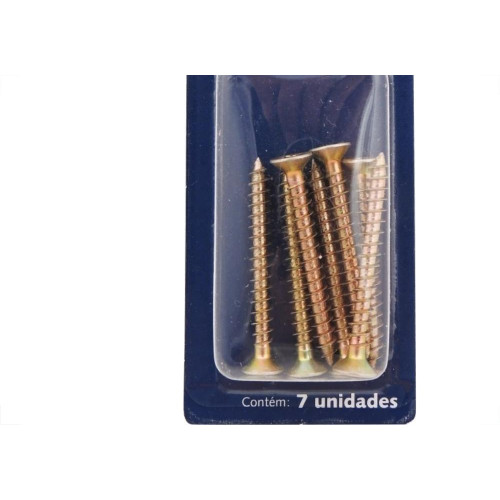 Cartela Parafuso Chipboard Brasfort Cabeca Chata Philips 4,5X40 Cartela Com 7 Pecas 7698