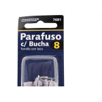 Cartela Parafuso Madeira Brasfort Com Bucha 08Mm Philips Cartela Com 6 Pecas 7681