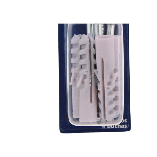 Cartela Parafuso Madeira Brasfort Com Bucha 10Mm Philips Cartela Com 4 Pecas 7682