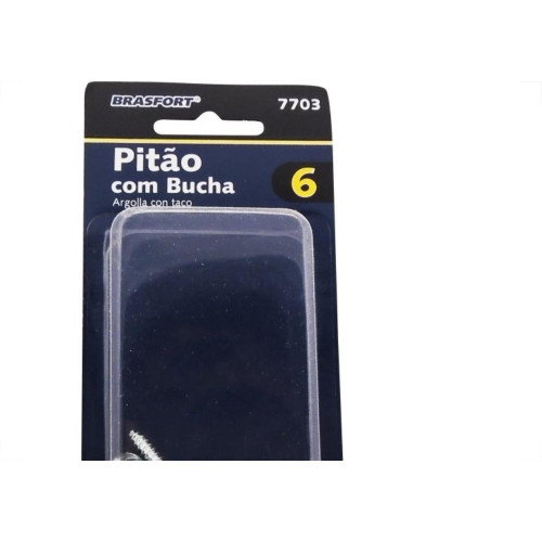 Cartela Pitao Brasfort Com Bucha 06 Cartela Com 6 Pecas 7703