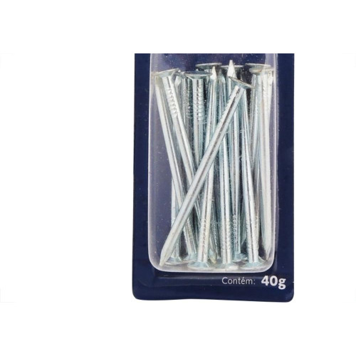 Cartela Prego Aco Polido Brasfort Com Cabeca  17X21 (3,00X48mm) Cartela Com 40 Gramas 7714
