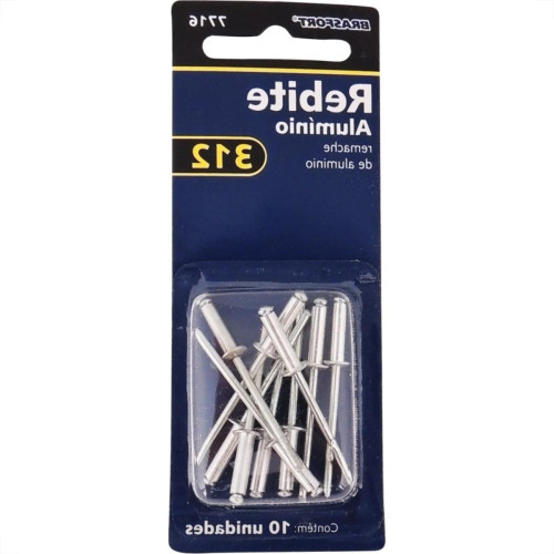 Cartela Rebite Brasfort Aluminio Repuxo 312 Cartela Com 10 Pecas 7716