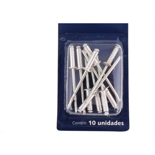 Cartela Rebite Brasfort Aluminio Repuxo 312 Cartela Com 10 Pecas 7716
