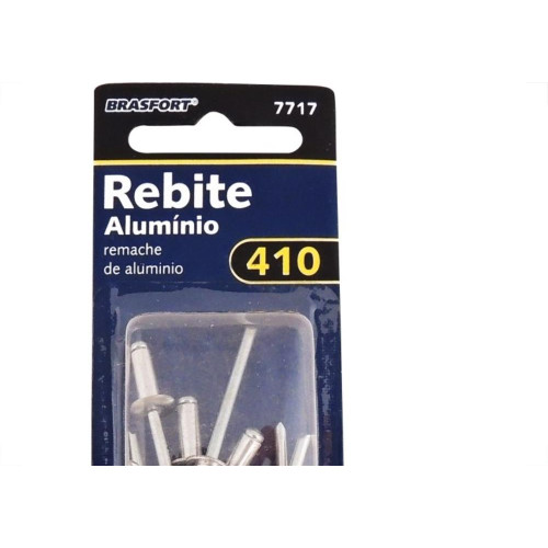 Cartela Rebite Brasfort Aluminio Repuxo 410 Cartela Com 10 Pecas 7717