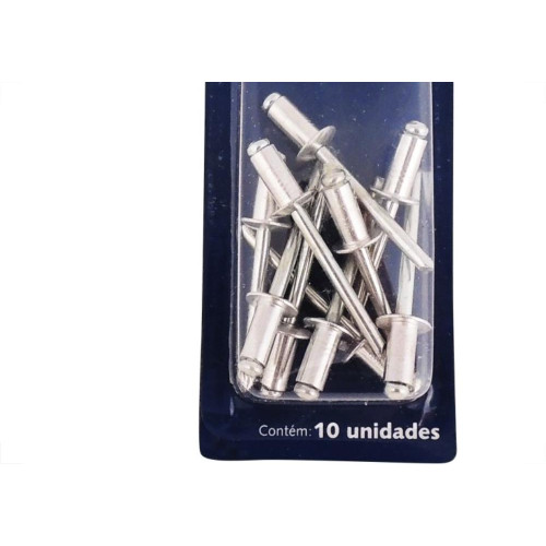 Cartela Rebite Brasfort Aluminio Repuxo 510 Cartela Com 10 Pecas 7719