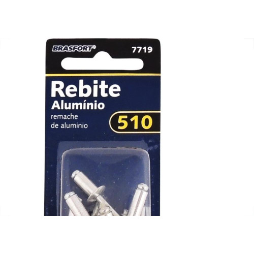 Cartela Rebite Brasfort Aluminio Repuxo 510 Cartela Com 10 Pecas 7719