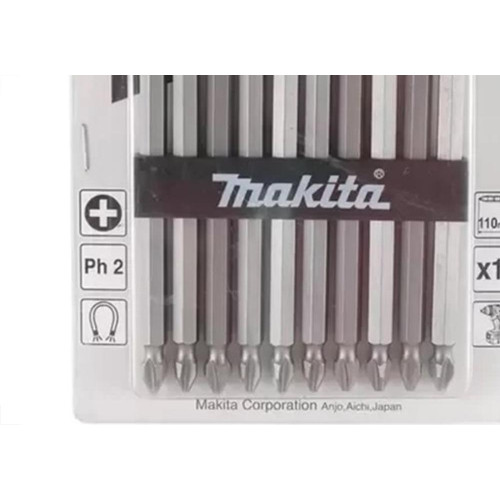 Ponteira Makita Bits Phillips Ph2 X110Mm Com 10 Pecas D-34849