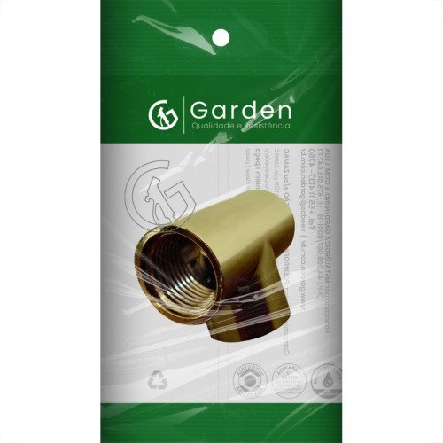 Tee Zamac Garden 3/4'' Rosca Rosca Amarelo 10174E