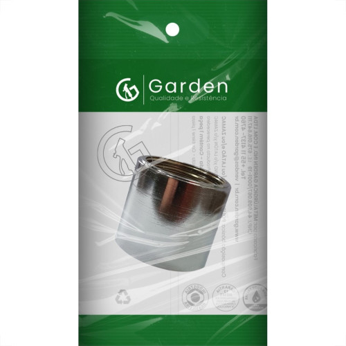 Luva Zamac Garden 3/4'' Rosca Rosca Cromada 10885Cre
