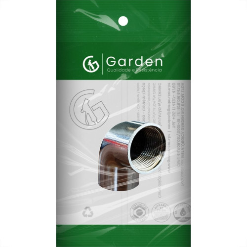 Cotovelo Zamac Garden 90X1/2'' Rosca Rosca Cromado 10893Cre