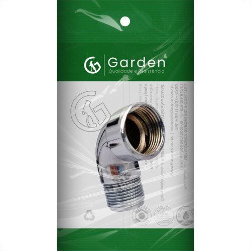 Cotovelo Zamac Garden 3/4'' Macho Femea Cromado 10898Cre