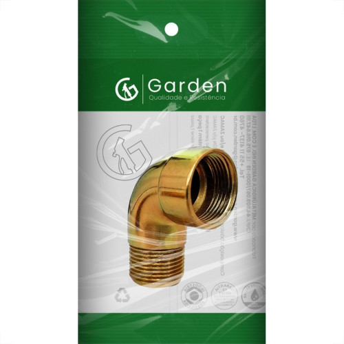 Cotovelo Zamac Garden 3/4'' Macho Femea Amarelo 10898E