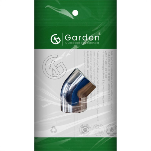 Cotovelo Zamac Garden 45X3/4'' Rosca Rosca Cromado 10900Cre Cotovelo Zamac Garden 45X3/4'' Rosca Rosca Cromado 10900Cre