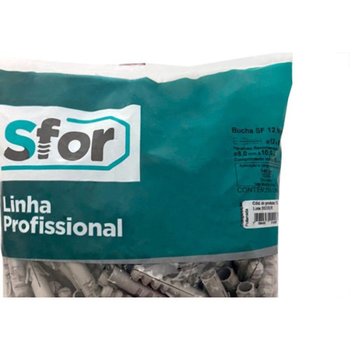 Bucha Fixacao Sforplast Nylon 12 Saco 250 Pecas 18