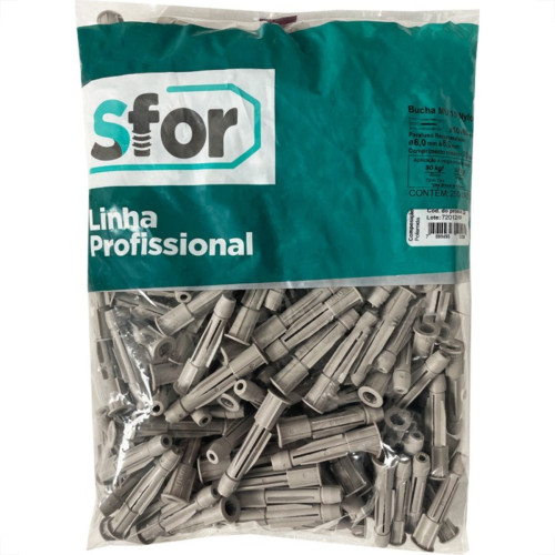 Bucha Fixacao Sforplast Baiano/Gesso Mu Nylon 10 250 Pecas 30
