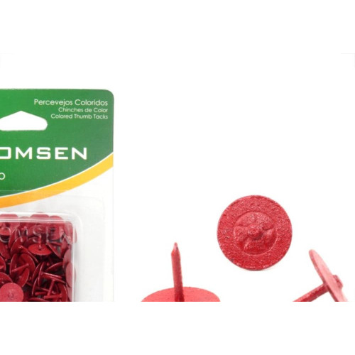 Percevejo Thomsen Vermelho Cartela Com 50 Pecas Pc-021