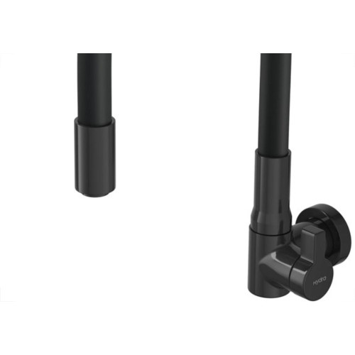 Torneira Metal Bica Movel Parede Hydramotion Preta/Preta 1168.Ptpthmn