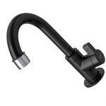 Torneira Abs Bica Movel Lavatorio Hydraplus 1/4V Preta 1198.Pthpl