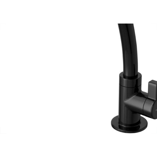Torneira Abs Bica Movel Mesa Hydraplus 1/4V Preta 1167.Pthpl