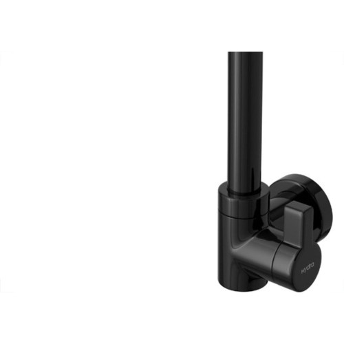 Torneira Abs Bica Movel Parede Hydraplus 1/4V Preta 1168.Pthpl